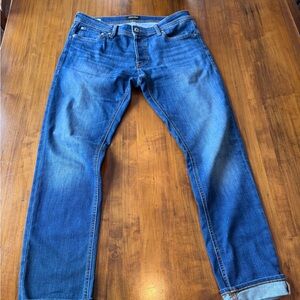 Jack and Jones Men's Indigo Straight Jeans